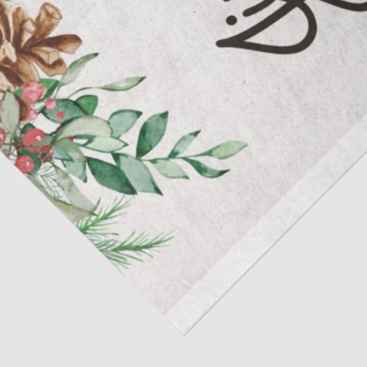 Retro Christmas Deer und Candy Cane Seidenpapier (Ausschnitt)