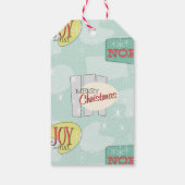 Retro Christmas Degustationstag - Mitte des Jahrhu Geschenkanhänger (Rückseite)