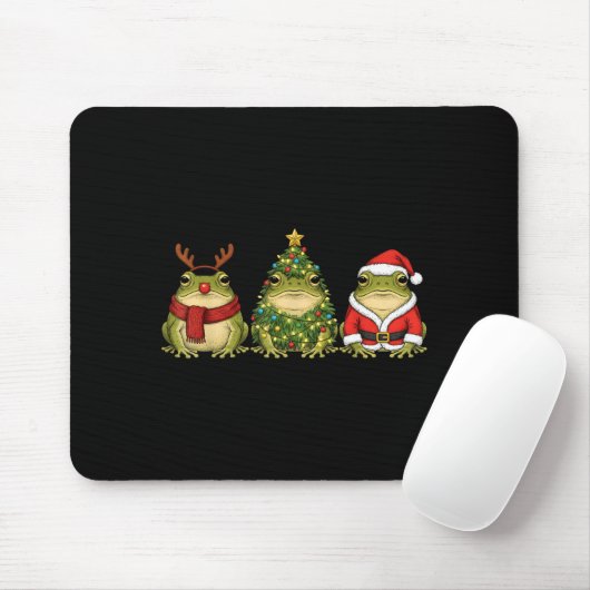 Retro Christmas Desert Rain Frog Santa Reindeer Mousepad (Mit Mouse)