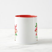 Retro Christmas Disco Ball Mushroom Tasse (Zentrum)