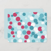 Retro Christmas Dots Card Feiertagskarte (Vorne/Hinten)