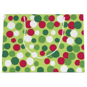 Retro Christmas Dots Große Geschenktasche Geschenktüte (Vorderseite)