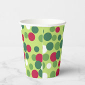 Retro Christmas Dots Kaffee Party Drink Pappbecher (Rechts)