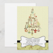 Retro Christmas Einladung (Vorne/Hinten)