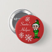 Retro Christmas Elf Button (Vorne & Hinten)