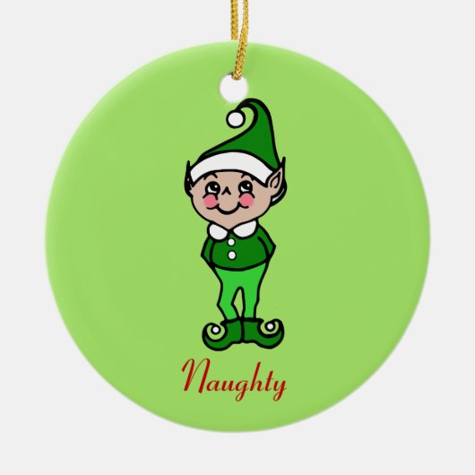 Retro Christmas Elf Ornament (Vorne)