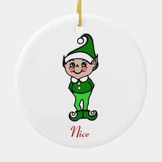 Retro Christmas Elf Ornament (Hinten)