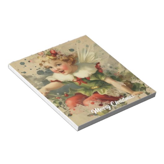 Retro Christmas Fairy Notizblock (angewinkelt)