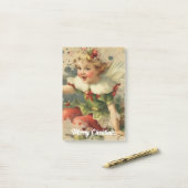 Retro Christmas Fairy Post-it Klebezettel (Auf Schreibtisch)