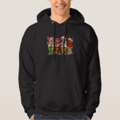Retro Christmas farm animals coffee latte country  Hoodie (Vorderseite)