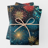 Retro Christmas Fireworks Geschenkpapier Set (Beispiel)