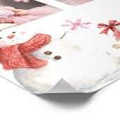 Retro Christmas First Year Photo Milestone Sign Poster (Ecke)