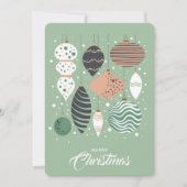 Retro Christmas Flat Feiertagskarte (Vorderseite)