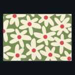 Retro Christmas Floral Daisy Muster Geschenkpapier Set<br><div class="desc">Niedliches Retro-Blumenmuster in den Weihnachtsfarben: rot,  grün und creme. Ideal für den Urlaub oder zu jeder Zeit. Ein wenig skandinavisches zeitgenössisches Ambiente. Von Kierkegaard Design Studio.</div>