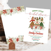 Retro Christmas Floral Merry Little Brautparty Einladung