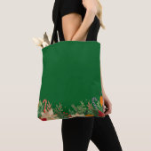 Retro Christmas floral pattern in green Tasche (Von Nahem)