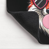 Retro Christmas Fox Weihnachtsmannmütze blasen Bla Mousepad (Ecke)