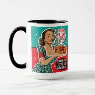 Retro Christmas Funny als Fruitcake Tasse