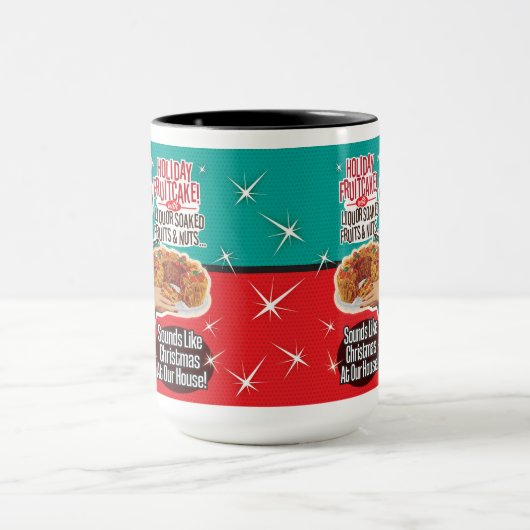 Retro Christmas Funny als Fruitcake Tasse (Zentrum)