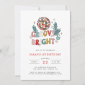 Retro Christmas Geburtstag Einladung (Vorderseite)