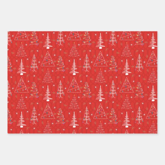 Retro Christmas Geschenkpapier Set (Vorderseite 2)
