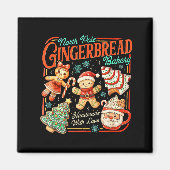 Retro Christmas Gingerbread Bakery North Le Cookie Magnet (Vorne)