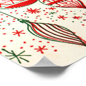 Retro Christmas Glühbirnen Holiday Poster (Ecke)