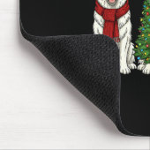 Retro Christmas Great Pyrenees Santa Reindeer Dog Mousepad (Ecke)