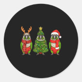 Retro Christmas Green Cheek Conure Parrot Santa Re Runder Aufkleber (Vorderseite)