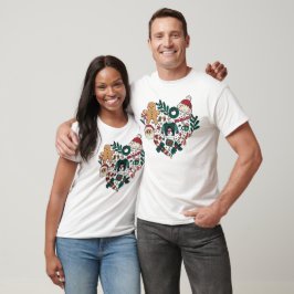 Retro Christmas Groovy Herzliche Liebe, Vintager U T-Shirt