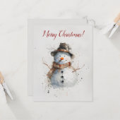 Retro Christmas Grußkarte Karte (Vorderseite/Rückseite Beispiel)