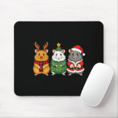 Retro Christmas Hamster Santa Reindeer Mousepad (Mit Mouse)