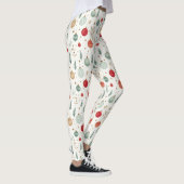 Retro Christmas Holiday Tree Ornamente Leggings (Rechts)