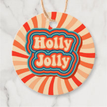 Retro Christmas Holidays Holly Jolly Typografie