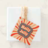 Retro Christmas Holidays Holly Jolly Typografie Geschenkanhänger (Beispiel)