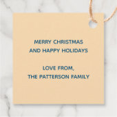 Retro Christmas Holidays Holly Jolly Typografie Geschenkanhänger (Rückseite)