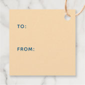 Retro Christmas Holidays Holly Jolly Typografie Geschenkanhänger (Rückseite)