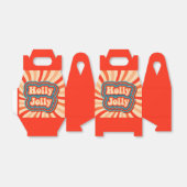 Retro Christmas Holidays Holly Jolly Typografie Geschenkschachtel (Ungefaltet)