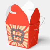 Retro Christmas Holidays Holly Jolly Typografie Geschenkschachtel (Geöffnet)