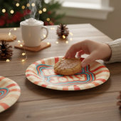 Retro Christmas Holidays Holly Jolly Typografie Pappteller