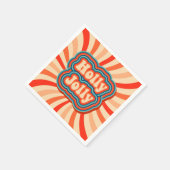 Retro Christmas Holidays Holly Jolly Typografie Serviette (Ecke)