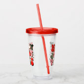 Retro Christmas Holly Jolly Vibes Trendy Holidays Acryltrinkbecher (Links)