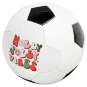 Retro Christmas Holly Jolly Vibes Trendy Holidays Fußball (Dreiviertel)
