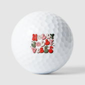 Retro Christmas Holly Jolly Vibes Trendy Holidays Golfball (Vorderseite)