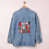 Retro Christmas Holly Jolly Vibes Trendy Holidays Jeansjacke (Hangar)