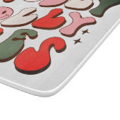 Retro Christmas Holly Jolly Vibes Trendy Holidays Schneidebrett (Ecke)