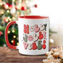 Retro Christmas Holly Jolly Vibes Trendy Holidays