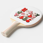 Retro Christmas Holly Jolly Vibes Trendy Holidays Tischtennis Schläger (Vorderseite)