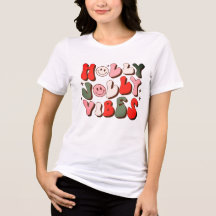 Retro Christmas Holly Jolly Vibes Trendy Holidays
