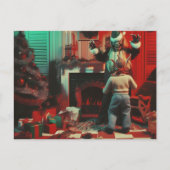 Retro Christmas Horror Postkarte (Vorderseite)